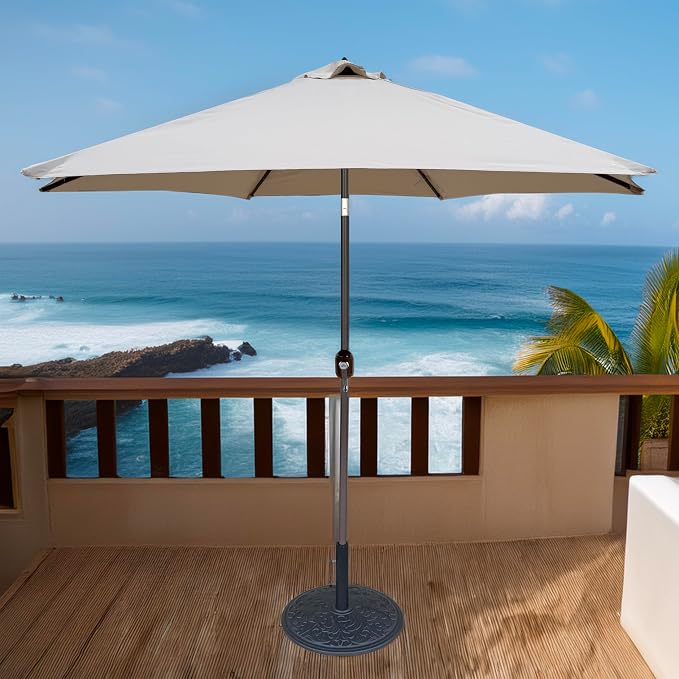 9 ft Umbrella with Antique White Color Polyester Cover