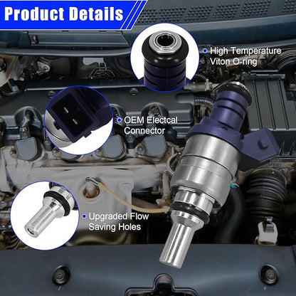 6PCS Fuel Injectors FJ663 for BMW 330i 330Ci 330xi 3.0L 2001-2004 for X5 2001-2006 for 530i 2001-2005 Replacement 13641439800