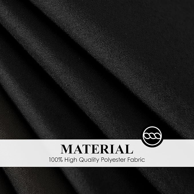 10 Pack Black Round Tablecloths 90 Inch for Dining Tables | Washable Decorative Linen Polyester Table Cover for Banquets Buffets Parties and Weddings