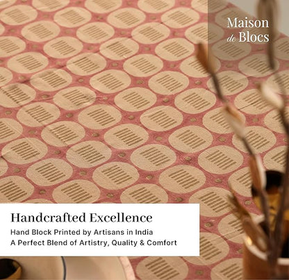 100% Cotton Hand Block Printed, Tablecloth for Kitchen, Dining, Table Cover for Parties, Chritmas, Weddings, Barbecues and Summer picnics Table Cloth