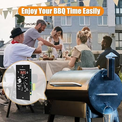 Digital Thermostat Control Panel Kit for Traeger Wood Pellet Grills, BAC236 Replacement Parts Digital Thermometer Pro Controller with 7" RTD Temperature Probe Sensor BAC194 Smoker Accessories