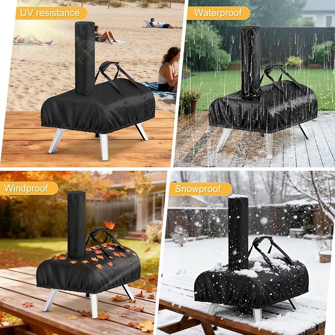 Pizza Oven Cover for Ooni Karu 12,Outdoor Pizza Oven Cover | Portable Cover for Ooni Karu 12 Pizza Oven,Waterproof,UV-Resistant,Windproof,Outdoor,Pizza Oven Accessories,Easy to Carry