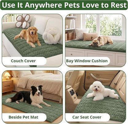 OstepDecor Couch Cover for Dogs, Washable Non Slip Sofa Cover for Pets | Soft Couch Covers for Sofa, Loveseat and Sectional, Furniture Protector Against Pet Hair & Dirt (27.6" x 47.2", Green)