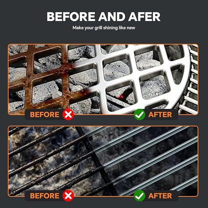 Bristle-Free Steam Grill Brush with 5 Replacement Pads – No Bristle Shedding. Unique Steel Fibers Pads Efficiently Deep Clean All Kinds of Grills. A Safe Outdoor Grill Cleaner.(Model-XD3000)