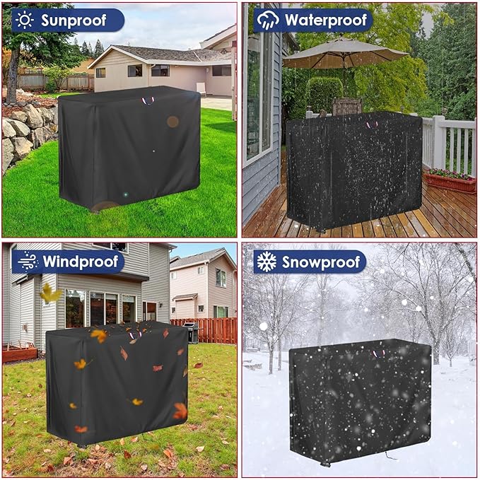Grill Cover for Royal-Gourme-t GB6000 Propane Gas Griddle, Outdoor Waterproof Cover for 6-Burner Griddle Flat Top Grill Cover- 77x26x36 inch