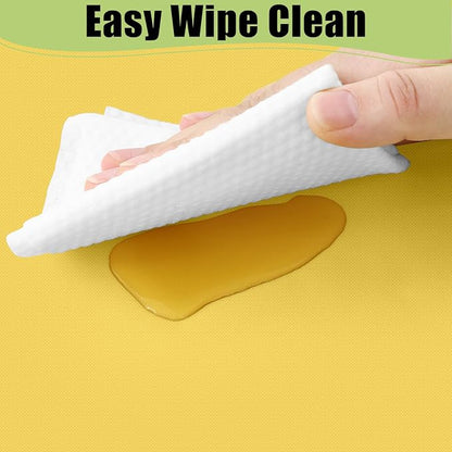Smiry Disposable Table Cloth - 6 Pack, 54 x 108 Inch Waterproof Rectangle Tablecloths for Parties, Decorative Plastic Table Cover, Leakproof & Sturdy, Yellow