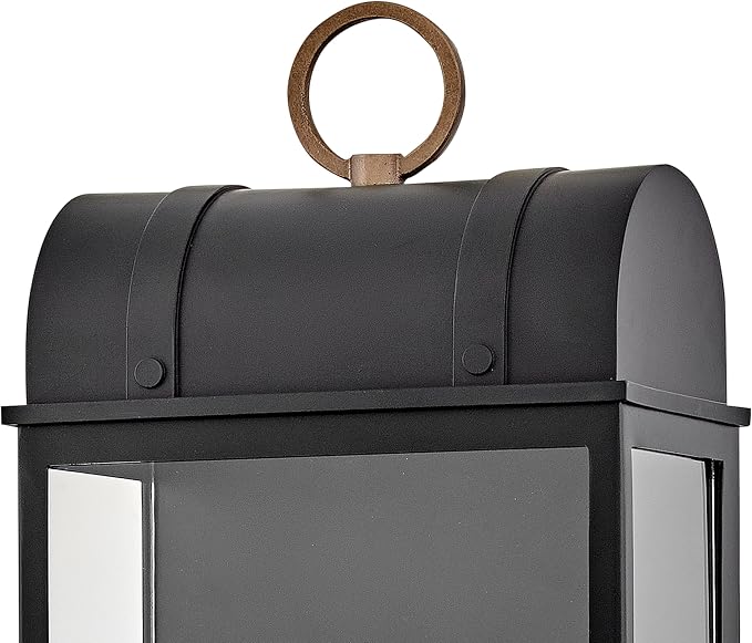 Hinkley Campbell Large Outdoor Wall Mount Lantern, Black/Burnished Bronze