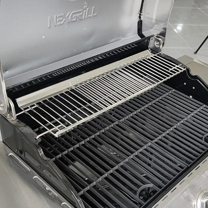 20.6''-32.08'' Adjustable Universal Stainless Steel Grill Warming Rack - Fits Nexgrill (720-0830H/X, 720-0888B/N, 720-0958B), Dynaglo, Cuisinart, Monument 4/5 Burner Gas Grills
