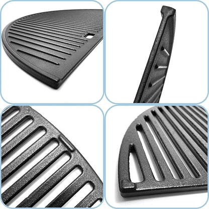 24" Cast Iron Heavy Duty Half-Moon Grates for BGE, Big Green Egg XL, Weber Summit Kamado E6, S6 Joe Big Joe I, II III Smokers 24" Charcoal Grill and Fire Pit 24" Grill Grid