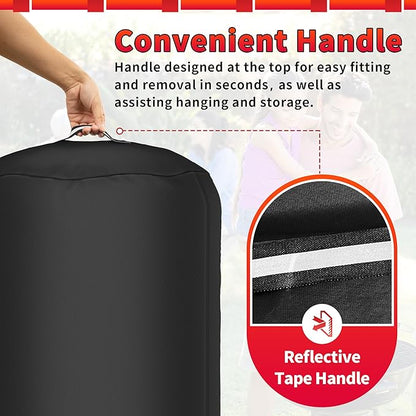 NEXCOVER Kettle Grill Cover-26.5 Inch Charcoal BBQ Smoker Cover Round for Barbecue, Fade & UV Resistant Small Waterproof Weather Resistant Material for Weber 22" Charcoal Grill