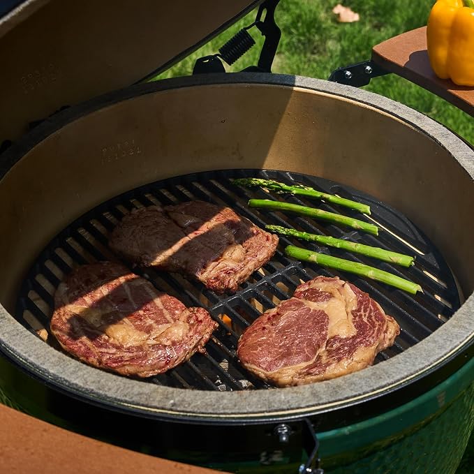 Cast Iron Cooking Grid for S/MiniMax Big Green Egg Accessories, Round Grill Grate Grids for BGE or Other Same Size Charcoal Grill