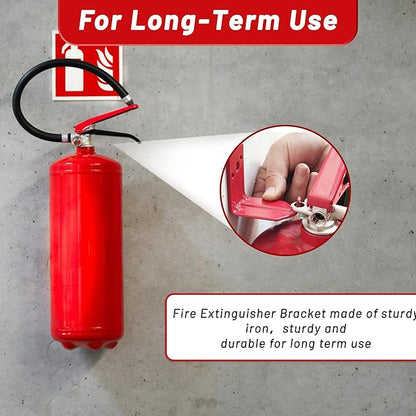 Fire Extinguisher Mount, 8 Pack Heavy Duty 3-Hole Fire Extinguisher Bracket, SturdyHolder for Easy Installation, Durable 20lb Hook Hanger