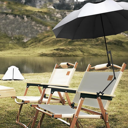 HOBVO UPF 50+ Golf Umbrella with Adjustable Universal Clamp, Portable Umbrellas for Rain, Manual Open & Close, for Beach Chair, Golf Cart, Stroller, Bleacher, Patio