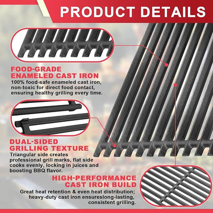 Emitter Plate & Grill Grate for Charbroil Commercial 3 Burner Gas Grill Parts 463242516 463242515 463367016 466242615 466242516 466242616 463346017, Parts for Charbroil Tru Infrared G466-0025-W1 Grill
