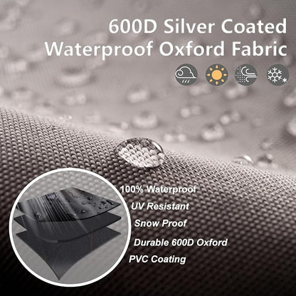 Deck Box Cover - Outdoor Storage Box Cover 150 Gallon, Heavy Duty 600D Oxford Cloth Water And Dust Resistant, Size 62x25x28 Inches Fits Most Patio Box.