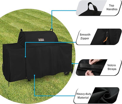 Grill Cover for Traeger Grills BAC776 Woodridge Pro and Traeger Woodridge Elite Grills, Special Zipper Design