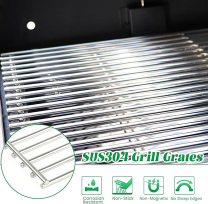 Grill Grates for Pit Boss Lexington 500 540 Series Stainless Steel Cooking Grid Grate Grilling Rack Wood Pellet Smoker Pitboss PB540 PB500LX-005 Replacement Parts 31172 BBQ Accessory