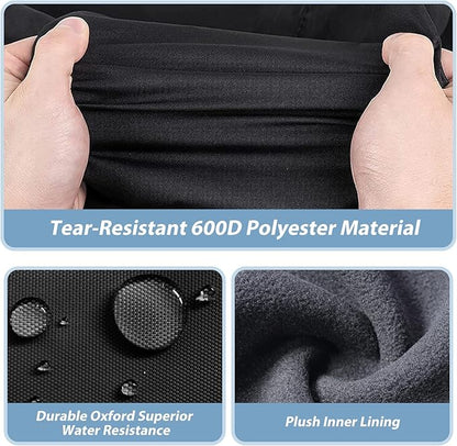 Cover for Turbo Teppanyaki Griddle Built-in,Heavy Duty 600D Waterproof Outdoor Grill Burner Cover with Plush Lining,26''L x 32''W x 13''H,Black