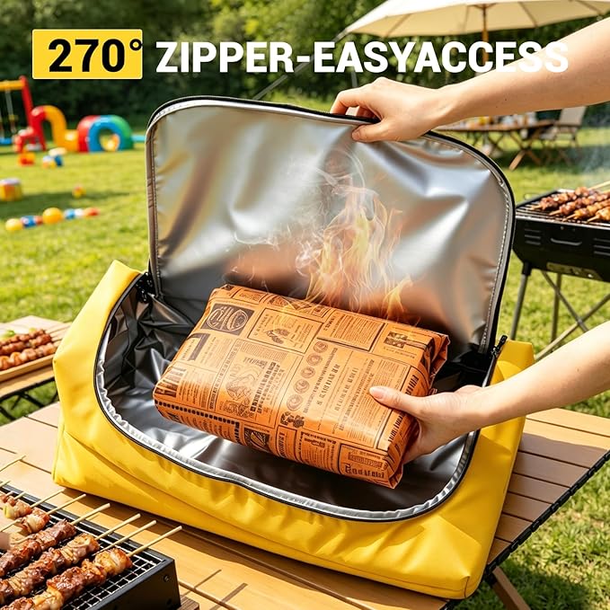 BBQ Blanket for Resting Meat, 22.5" BBQ Meat Resting Blanket for Grilling Accessories, Meat Resting Bag for Briskets, Pork Shoulders, Steaks -Birthday Father's Day Grilling Gifts for Men Dad Husband