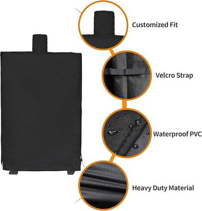 i COVER 73752 Pellet Smoker Cover for Pit Boss Grills 77700 PBV7P1 7 Series Pellet Vertical Smoker 600D Waterproof Heavy-Duty Canvas Vertical Smoker Cover