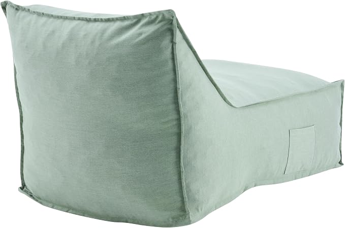 Christopher Knight Home Venny 48" L Outdoor Bean Bag Chair Set of 2, Fabric Bean Bag Chair for Adults and Kids, Indoor/Outdoor Sun Lounger, Patio Lounge Chair Set of 2, Mint