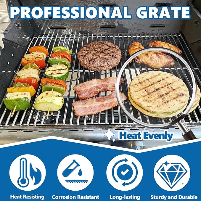 SafBbcue Replacement Parts Kit for Nexgrill 4 burner 720-0830A 720-0830H 720-0783E 720-0783C 720-0830D Parts, Kenmore 122.33492410 122.33492411, Master Forge 1010037, BHG 720-0783W Replacement Parts