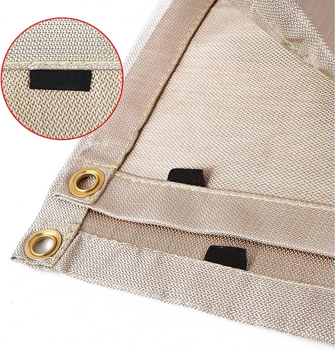 Topyond Outdoor Camping Fireproof Mat, Portable Fibreglass Flame Retardant Cloth, Picnic BBQ Insulation Mat with Storage Bag for Outdoor Wood Burning Fire Pit and BBQ Smoker(Small)