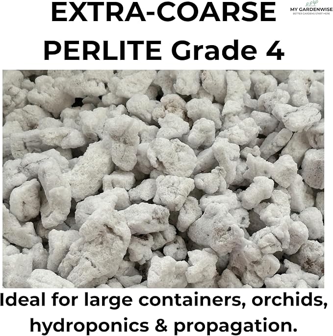 GARDENWISE Perlite for Plants, Extra Coarse Grade 4 Horticultural Perlite, Organic Perlite for Gardening Indoor & Outdoor, Made in USA (20 quarts)