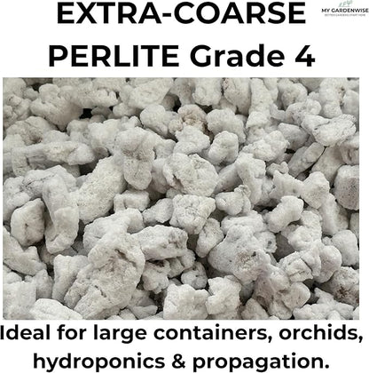 GARDENWISE Perlite for Plants, Extra Coarse Grade 4 Horticultural Perlite, Organic Perlite for Gardening Indoor & Outdoor, Made in USA (20 quarts)