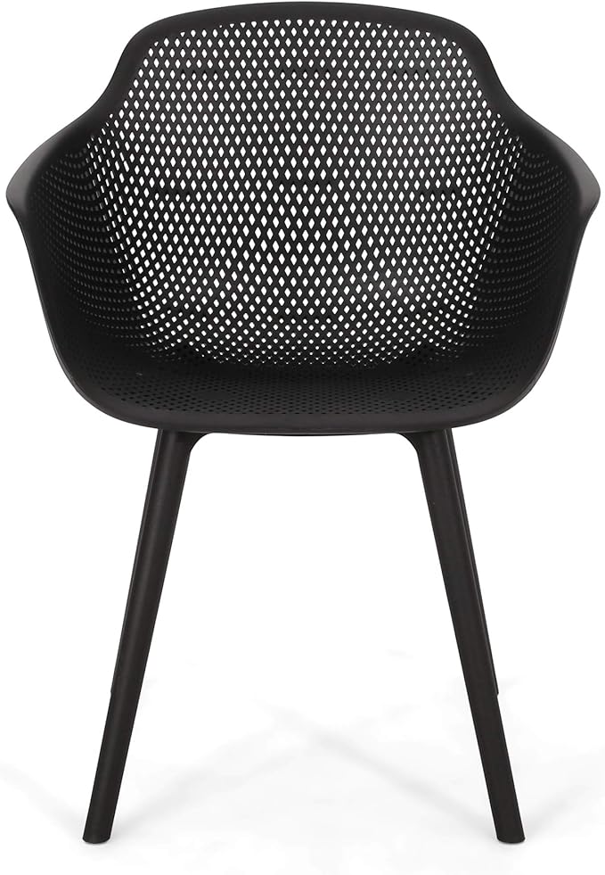 Christopher Knight Home Davina Outdoor Dining Chair (Set of 4), Black