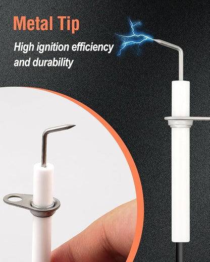 Gr2001408-Mm-00 810-6680-s Igniter Kit Electrode Grill Replacement Parts Fit for Members Mark Ignitor with Wire & Fasteners Fit for Ken-more BBQ-PRO Gas Grill Ceramic Electrode Replace IG31B 5Set