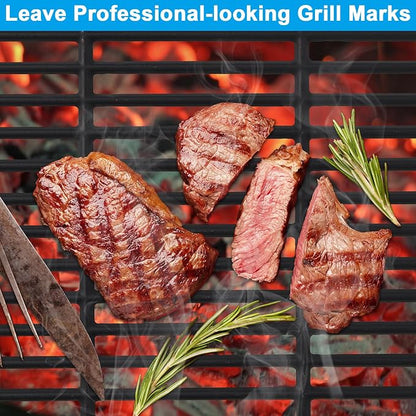 LS'BABQ Grill Replacement Parts for Nexgrill 4 Burner 720-0925 720-0925P 720-0925PG Gas Grill, 4 Pack Porcelain Steel Heat Plates Flame Tamer and 2 Pack Cast Iron Grill Grates