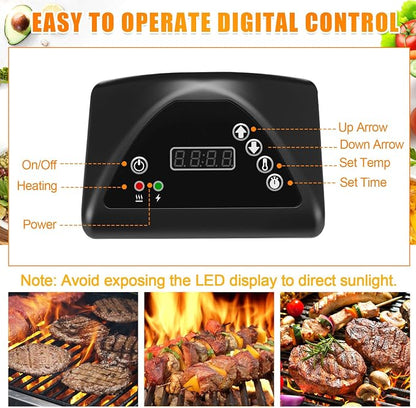 Fumete 9907160014 9907120011 Smoker Replacement Kit, Compatible with Masterbuilt Mb20071117 30 Inch Electric Smokers, Digital Control Panel with 120v 800w Heating Element Set
