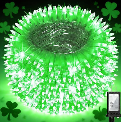 QUHUATU 300LED Chrstmas Lights, 75ft Indoor Outdoor Christmas String Lights with 12 Modes, Green Christmastree Lights with Timer Dimmable Connectable for Fence Garden Xmas Wedding Party Decor Green