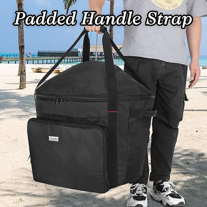 SAMDEW Portable Grill Carry Bag Compatible with Weber Jumbo Joe 18 Inch Charcoal Grill, Grill Cover Compatible with Jumbo Joe 18 in Portable Grill, with Pocket and Handle, Bag Only (Patented Design)