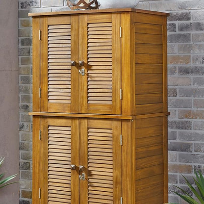 Homestyles Maho Outdoor Storage, Large Cabinet, Brown