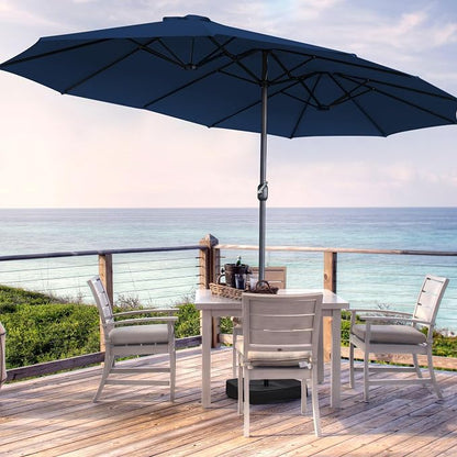 15ft Double Sided Patio Umbrella Replacement Canopy,12 Ribs Umbrella Replacement Top Cover,Frame NOT Included