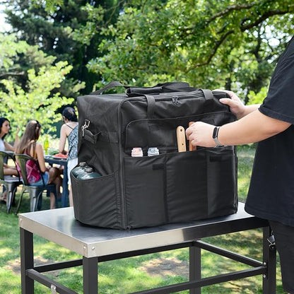 Stanbroil 17" Griddle Carry Bag for Blackstone 1817 Tabletop Griddle with Hood, 600D Polyester Water Resistant Outdoor Portable BBQ Grill Griddle Carry Bag