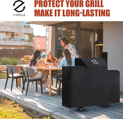 Z GRILLS Pellet Grill Cover 55 Inch | Official Genuine | Upgraded 600D Polyester Fabric, Heavy Duty, Weather Resistant, Waterproof Full Length Grill Cover for 1000 Series Pellet Smoker