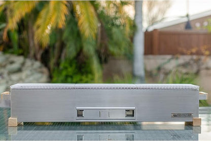 The Bincho Grill 36" Yakitori Charcoal Grill, Japanese Style Tabletop Robata BBQ – Stainless Steel, Commercial Grade Binchotan Grill for Skewers – Authentic, Heavy-Duty, Rust-Resistant