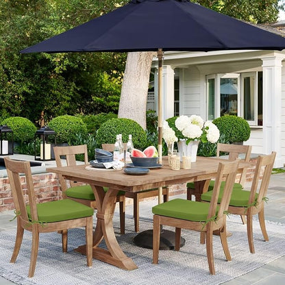 HARBOREST Outdoor Chair Cushions Set of 6, Water Resistant Patio Chair Cushions with Ties, Outdoor Seat Cushions for Patio Furniture, 17"x16"x2", Grass Green