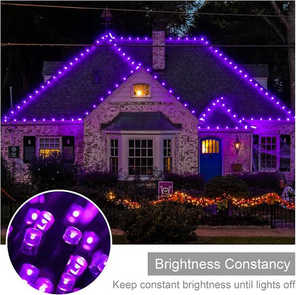 weillsnow 500 LED Halloween String Lights,164 FT Twinkle Lights Waterproof | Purple, 8 Modes, Plug in, Timer & Memory Function, for Halloween Party Garden and Home Decor, Indoor&Outdoor Use