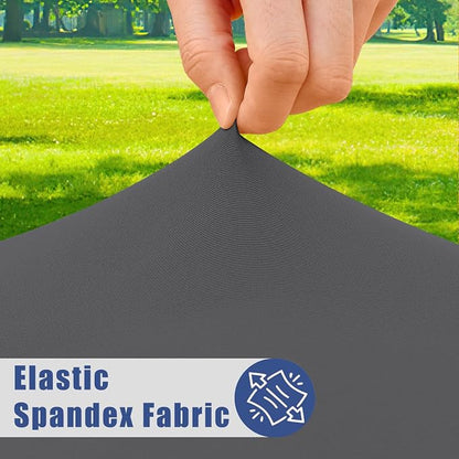 Moosfor Spandex 6 Foot Rectangle Table Cloth, Elastic Fitted Tablecloths for Picnic, Stretch Washable Patio Table Cover for Outdoor, Camping, Banquet and Parties (Dark Grey, 30"x72")
