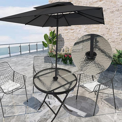 SUQ I OME Parasol Umbrella Hole Ring Plug and Cap Set, for Parasol Umbrella Table Hole Cover Insert