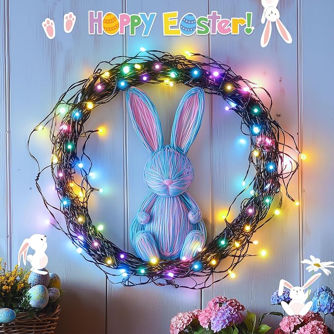 JMEXSUSS 500 LED Easter Christmas Lights Outdoor Indoor | 173ft Multicolor Christmas String Lights, 8 Modes Easter Christmas Tree Lights Plug in for Room Party Christmas Decorations