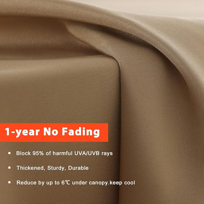 ABCCANOPY 9ft Outdoor Umbrella Replacement Top Suit 8 Ribs (Grass Green) | 1 Year No Fading,Blocks 95% Harmful Rays,Double-Stitch Seams, Easy Install & Storage,Canopy Only,Ideal for Patio, Garden