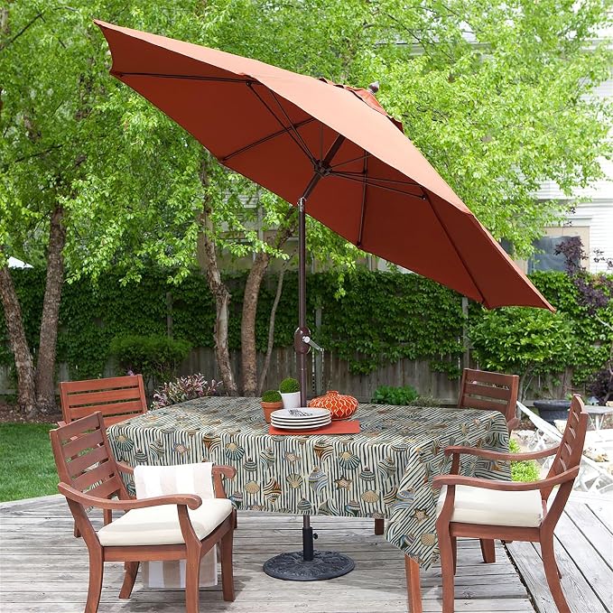 LVTXIII Rectangle Outdoor Tablecloth with Umbrella Hole and Zipper, Water-Repellent 60 x 84 Inch Patio Table Cover for Picnic, Garden, Backyard Dining, Cabana Shells