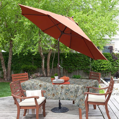 LVTXIII Rectangle Outdoor Tablecloth with Umbrella Hole and Zipper, Water-Repellent 60 x 84 Inch Patio Table Cover for Picnic, Garden, Backyard Dining, Cabana Shells