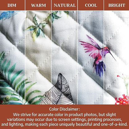 Maison d'Hermine Oven Gloves 100% Cotton Oven Mitt 7" x 13" with Loop Heat Resistant BBQ Cooking Gloves Baking Grilling Kitchen Hotel Home Farmhouse Spring Summer (Pack of 1, Tropiques)