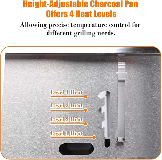 Portable Charcoal Grill, Camping Charcoal Grill for IGT Table, Folding Barbecue Grill, Outdoor Tabletop BBQ Grill,Backpacking BBQ Grill with Carry Bag, for Outdoor Cooking Picnics Beach